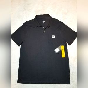 Men's Lee Button Up Shirt, Size Lg, Black